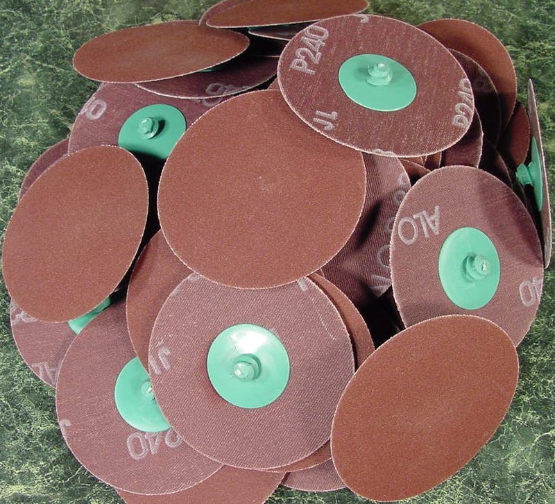50pc 3" ROLL LOCKS SANDING DISC 240 Grit roloc